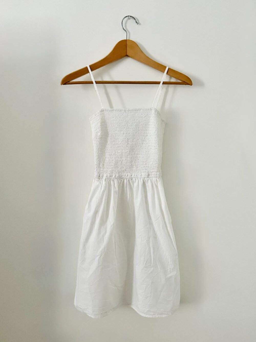 🌟Free With Purchase🌟 The Drop Classic White Sundress with Pockets, Size XXS